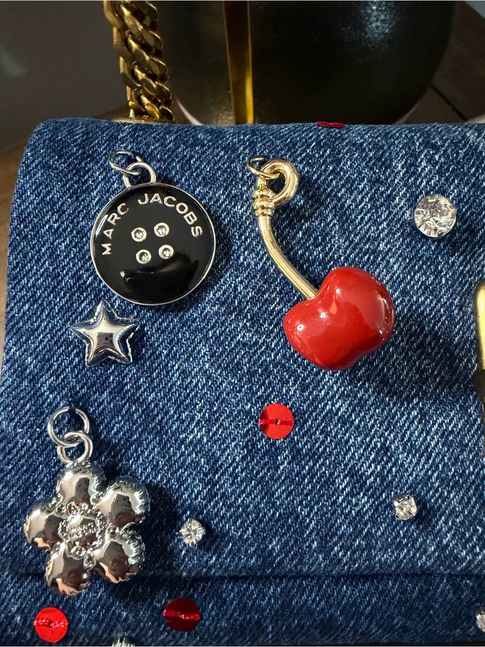 Marc Jacobs Trinket Charm Denim Bag (NWT) - Picture 7 of 16